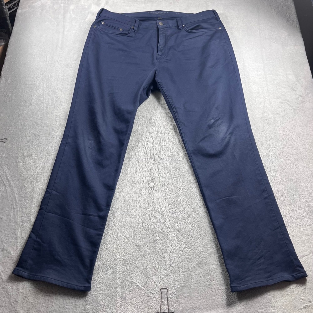 Banana Republic The Traveler Slim Fit Navy Blue Five Pocket Pants Mens 38x32